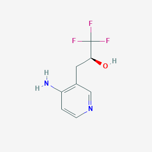 molecular formula C8H9F3N2O B13903254 (2S)-3-(4-aminopyridin-3-yl)-1,1,1-trifluoropropan-2-ol 