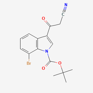 molecular formula C16H15BrN2O3 B1390327 1-Boc-7-bromo-3-cyanoacetylindole CAS No. 1171917-41-1