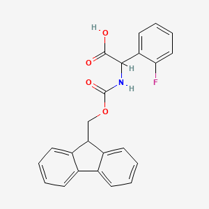 molecular formula C23H18FNO4 B1390328 Fmoc-2-fluoro-DL-phenylglycine CAS No. 433291-96-4