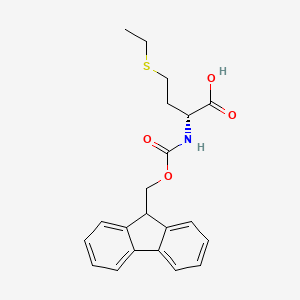 molecular formula C21H23NO4S B1390330 Fmoc-d-2-amino-4-(ethylthio)butyric acid CAS No. 1374669-68-7