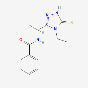 N-[1-(4-Ethyl-5-mercapto-4H-[1,2,4]triazol-3-yl)-ethyl]-benzamide