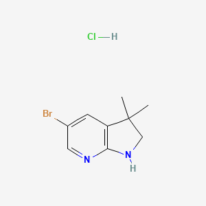 5-Bromo-3,3-dimethyl-1,2-dihydropyrrolo[2,3-b]pyridine;hydrochloride