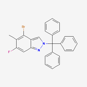 4-Bromo-6-fluoro-5-methyl-2-trityl-indazole