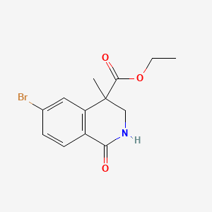 Ethyl 6-bromo-4-methyl-1-oxo-2,3-dihydroisoquinoline-4-carboxylate