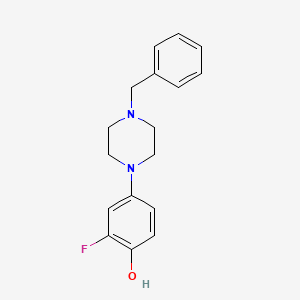 molecular formula C17H19FN2O B1390338 4-(4-Benzylpiperazin-1-yl)-2-fluorophenol CAS No. 1171917-76-2