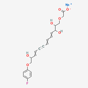 Sodium;2-[13-(4-fluorophenoxy)-2,3,12-trihydroxytrideca-4,6,10-trien-8-ynoxy]acetate