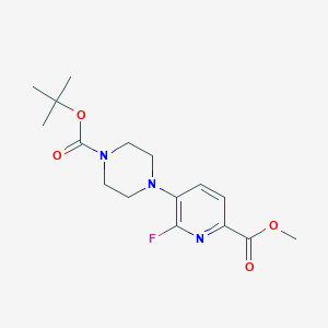 1,1-Dimethylethyl 4-[2-fluoro-6-(methoxycarbonyl)-3-pyridinyl]-1-piperazinecarboxylate