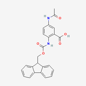 molecular formula C24H20N2O5 B1390342 Fmoc-5-acetamido-2-aminobenzoic acid CAS No. 1185296-79-0