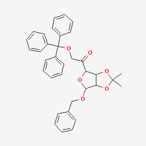 1-(2,2-Dimethyl-4-phenylmethoxy-3a,4,6,6a-tetrahydrofuro[3,4-d][1,3]dioxol-6-yl)-2-trityloxyethanone