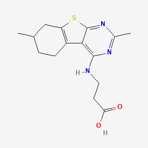 3-(2,7-Dimethyl-5,6,7,8-tetrahydro-benzo[4,5]-thieno[2,3-d]pyrimidin-4-ylamino)-propionic acid