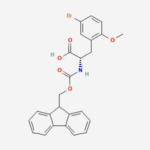 molecular formula C25H22BrNO5 B1390345 Fmoc-5-bromo-2-methoxy-L-phenylalanine CAS No. 220497-51-8