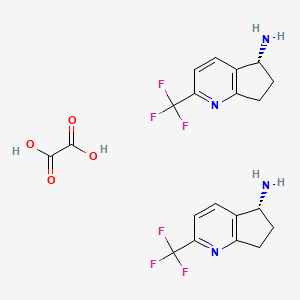 hemi(oxalic acid);(5R)-2-(trifluoromethyl)-6,7-dihydro-5H-cyclopenta[b]pyridin-5-amine