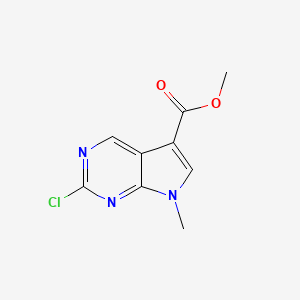 methyl 2-chloro-7-methyl-7H-pyrrolo[2,3-d]pyrimidine-5-carboxylate