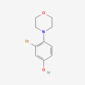 molecular formula C10H12BrNO2 B1390349 3-Bromo-4-(N-morpholino)phenol CAS No. 1171917-57-9