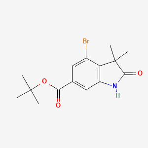 Tert-butyl 4-bromo-3,3-dimethyl-2-oxo-indoline-6-carboxylate