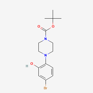 molecular formula C15H21BrN2O3 B1390351 Tert-butyl 4-(4-bromo-2-hydroxyphenyl)piperazine-1-carboxylate CAS No. 1171917-88-6
