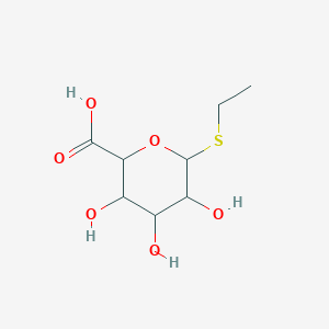 molecular formula C8H14O6S B13903516 6-Ethylsulfanyl-3,4,5-trihydroxyoxane-2-carboxylic acid 