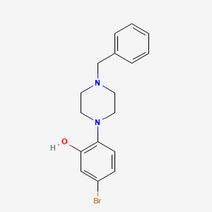 molecular formula C17H19BrN2O B1390352 2-(4-Benzylpiperazin-1-yl)-5-bromophenol CAS No. 1171917-79-5