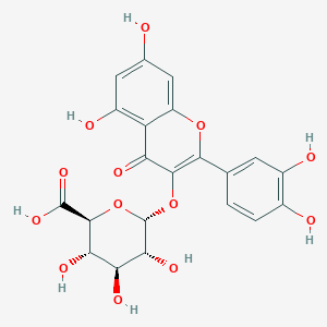 (2S,3S,4S,5R,6R)-6-((2-(3,4-Dihydroxyphenyl)-5,7-dihydroxy-4-oxo-4H-chromen-3-yl)oxy)-3,4,5-trihydroxytetrahydro-2H-pyran-2-carboxylic acid