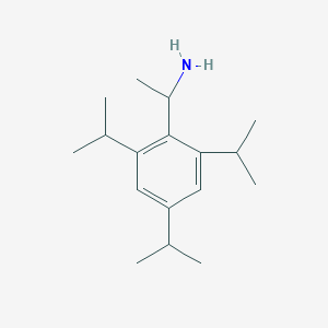 molecular formula C17H29N B13903529 Benzenemethanamine, alpha-methyl-2,4,6-tris(1-methylethyl)-, (alphaR)- 