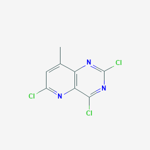 molecular formula C8H4Cl3N3 B13903607 2,4,6-Trichloro-8-methylpyrido[3,2-D]pyrimidine 