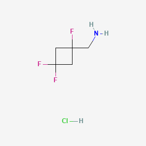 molecular formula C5H9ClF3N B13903610 (1,3,3-Trifluorocyclobutyl)methanamine;hydrochloride 