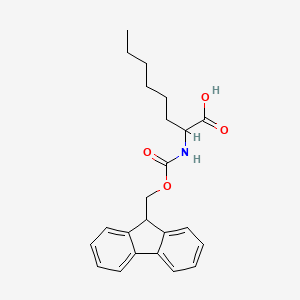 molecular formula C23H27NO4 B1390367 Fmoc-2-aminooctanoic acid CAS No. 197384-29-5