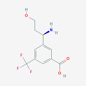 3-[(1R)-1-amino-3-hydroxypropyl]-5-(trifluoromethyl)benzoic acid