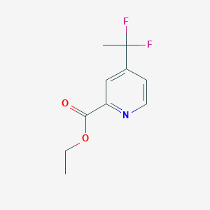 molecular formula C10H11F2NO2 B13903715 Ethyl 4-(1,1-difluoroethyl)picolinate 