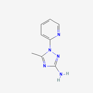 molecular formula C8H9N5 B13903729 5-Methyl-1-(pyridin-2-yl)-1H-1,2,4-triazol-3-amine 