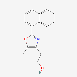 molecular formula C16H15NO2 B13903828 2-(5-Methyl-2-naphthalen-1-yl-1,3-oxazol-4-yl)ethanol 