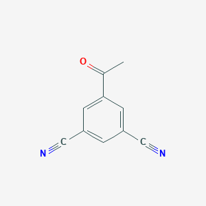 molecular formula C10H6N2O B13903829 5-Acetylisophthalonitrile 