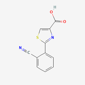 molecular formula C11H6N2O2S B13903848 2-(2-Cyanophenyl)thiazole-4-carboxylic acid 