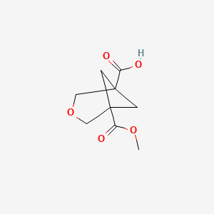 molecular formula C9H12O5 B13903890 5-Methoxycarbonyl-3-oxabicyclo[3.1.1]heptane-1-carboxylic acid CAS No. 2385005-05-8