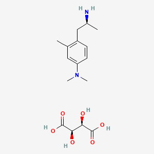 4-[(2S)-2-aminopropyl]-N,N,3-trimethylaniline;(2R,3R)-2,3-dihydroxybutanedioic acid