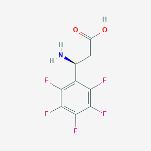 molecular formula C9H6F5NO2 B13903919 (3S)-3-amino-3-(2,3,4,5,6-pentafluorophenyl)propanoic acid 