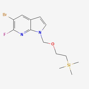 molecular formula C13H18BrFN2OSi B13903931 5-bromo-6-fluoro-1-((2-(trimethylsilyl)ethoxy)methyl)-1H-pyrrolo[2,3-b]pyridine 