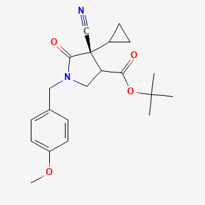 tert-butyl (4R)-4-cyano-4-cyclopropyl-1-[(4-methoxyphenyl)methyl]-5-oxopyrrolidine-3-carboxylate