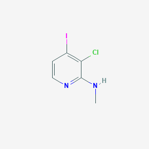 molecular formula C6H6ClIN2 B13903975 3-chloro-4-iodo-N-methylpyridin-2-amine 