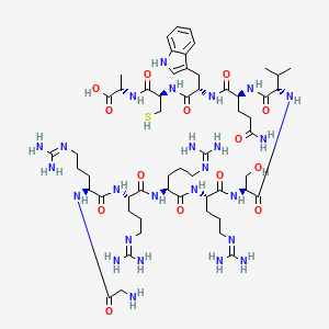 molecular formula C56H95N25O14S B13903993 H-Gly-Arg-Arg-Arg-Arg-Ser-Val-Gln-Trp-Cys-Ala-OH 