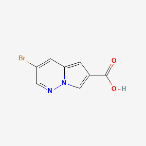 molecular formula C8H5BrN2O2 B13903996 3-Bromopyrrolo[1,2-b]pyridazine-6-carboxylic acid 