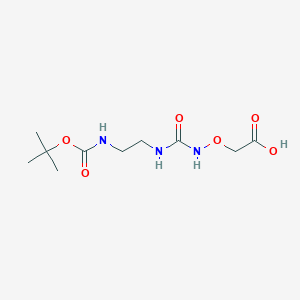 2-[2-[(2-Methylpropan-2-yl)oxycarbonylamino]ethylcarbamoylamino]oxyacetic acid