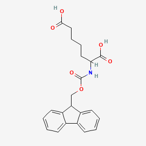 molecular formula C22H23NO6 B1390400 Fmoc-DL-2-aminoheptanedioic acid CAS No. 161125-38-8