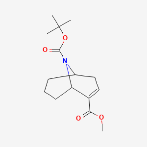 molecular formula C15H23NO4 B13904012 O9-tert-butyl O2-methyl 9-azabicyclo[3.3.1]non-2-ene-2,9-dicarboxylate 