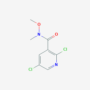 molecular formula C8H8Cl2N2O2 B13904041 2,5-Dichloro-n-methoxy-n-methylnicotinamide 