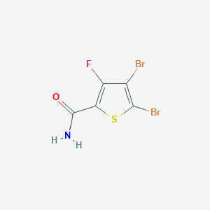 molecular formula C5H2Br2FNOS B13904053 4,5-Dibromo-3-fluorothiophene-2-carboxamide 