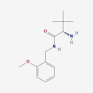 molecular formula C14H22N2O2 B13904069 (2S)-2-amino-N-[(2-methoxyphenyl)methyl]-3,3-dimethylbutanamide 