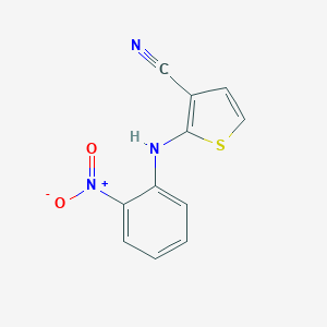 B139041 2-[(2-Nitrophenyl)amino]-3-cyanothiophene CAS No. 186792-85-8