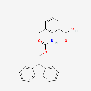 molecular formula C24H21NO4 B1390411 Fmoc-2-amino-3,5-dimethylbenzoic acid CAS No. 1185302-84-4
