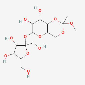 6-[3,4-Dihydroxy-2,5-bis(hydroxymethyl)oxolan-2-yl]oxy-2-methoxy-2-methyl-4,4a,6,7,8,8a-hexahydropyrano[3,2-d][1,3]dioxine-7,8-diol